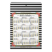 Kalender 2025 Niedliche Streifen | Custom Mini Klemmbrett (Rückseite)