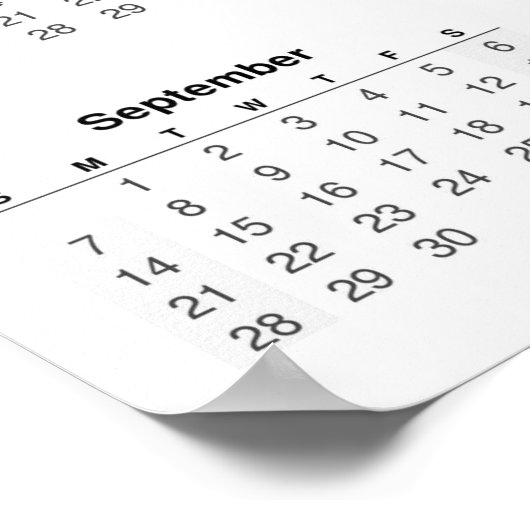 Kalender 2025 poster (Ecke)