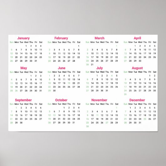Kalender 2025 poster (Vorne)