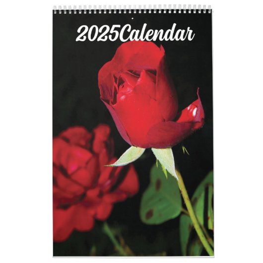 Kalender 2025 - Rote Blume (Titelbild)
