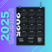 Kalender 2025 Schwarz-Weiß-Unternehmen