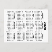 Kalender 2025 und 2026 Jahresansicht - Basic Minim Postkarte (Rückseite)