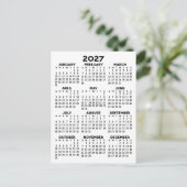 Kalender 2025 und 2026 Jahresansicht - Basic Minim Postkarte (Stehend Vorderseite)