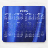 Kalender 2025 zum Abstrakten Blue Custom Foto Mousepad (Vorne)