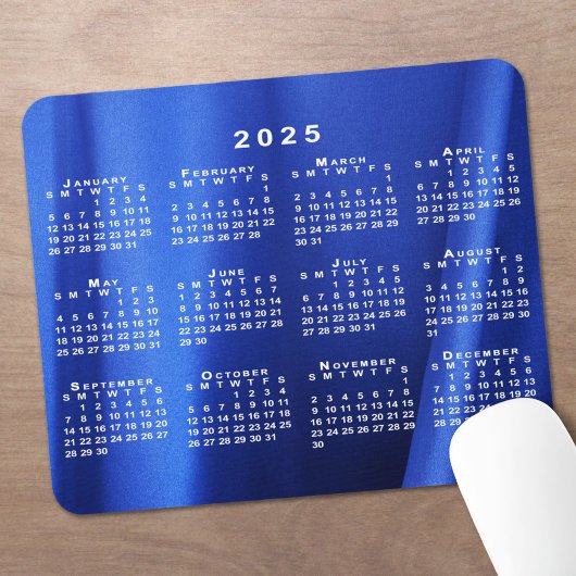 Kalender 2025 zum Abstrakten Blue Custom Foto Mousepad