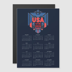 Kalender 2026 (1776-2026 USA) Magnetkarte