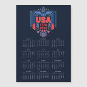 Kalender 2026 (1776-2026 USA) Magnetkarte (Vorderseite)