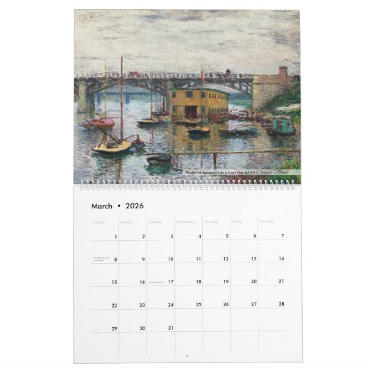 Kalender 2026 - Claude Monet 2 - Impressionismus (Mär 2026)