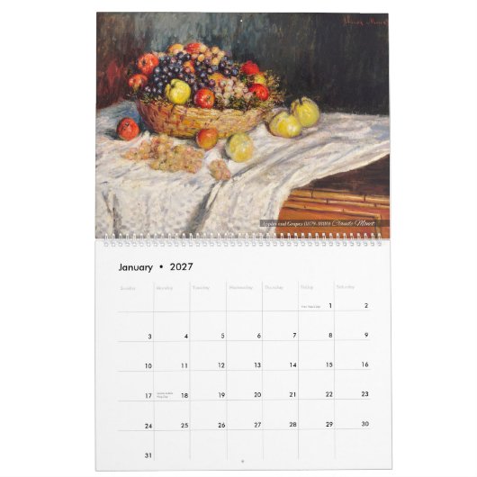 Kalender 2026 - Claude Monet 2 - Impressionismus (Jan 2027)