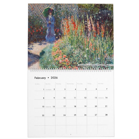 Kalender 2026 - Claude Monet - Impressionismus (Feb 2026)