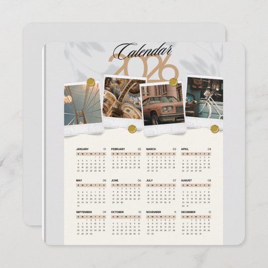 Kalender 2026 einladung (Vorne/Hinten)