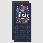 Kalender 2026 Glückwunsch Geburtstag USA 250 Magne Magnetkarte (Vorne/Hinten)