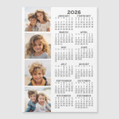 Kalender 2026 mit 4 Fotocollage Magnetkarte (Vorderseite)