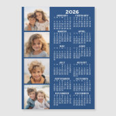 Kalender 2026 mit 4 Fotocollage Magnetkarte (Vorderseite)