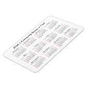 Kalender 2026 mit benutzerdefiniertem, schwarz-wei magnet (Linke Seite)