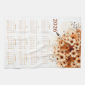 Kalender 2026 mit Blumen Geschirrtuch (Horizontal)