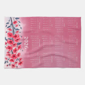 Kalender 2026 mit Blumen Geschirrtuch (Horizontal)
