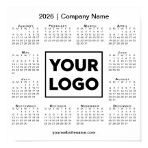 Kalender 2026 mit Firmenlogo und Firmennamen