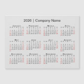 Kalender 2026 mit Firmenname Gray Magnet (Vorderseite)