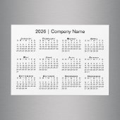 Kalender 2026 mit Firmenname White Magnet