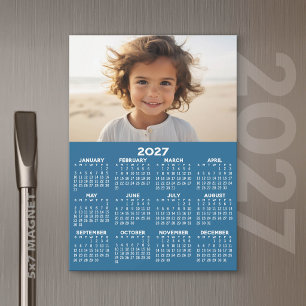 Kalender 2026 mit Foto - Jahr-Ansicht Magnetkarte