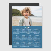 Kalender 2026 mit Foto - Jahr-Ansicht Magnetkarte (Vorne/Hinten)