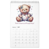 Kalender 2026 mit niedlichen Teddybären (Jan 2027)