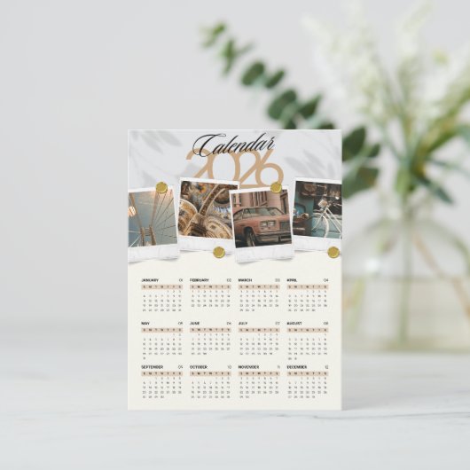 Kalender 2026 postkarte (Stehend Vorderseite)
