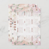 Kalender 2026 postkarte (Vorne/Hinten)