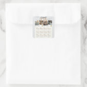 Kalender 2026 quadratischer aufkleber (Tasche)