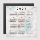 Kalender 2027 Blumen Magnetkarte (Vorne/Hinten)