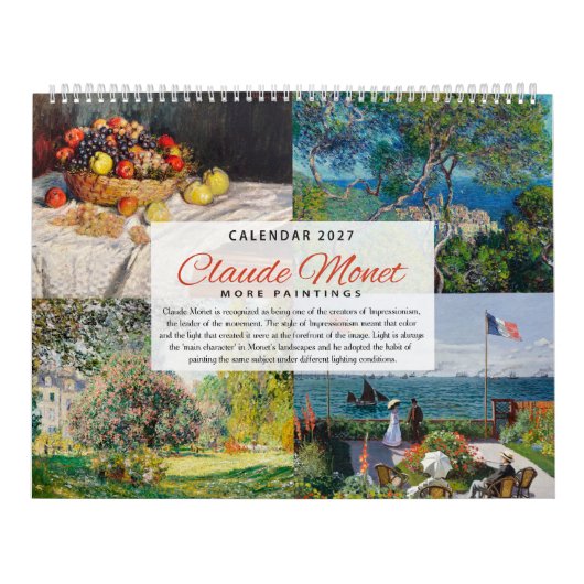 Kalender 2027 - Claude Monet 2 - Impressionismus (Titelbild)