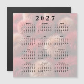  Kalender 2027 Fluffy Balls Magnetkarte (Vorne/Hinten)