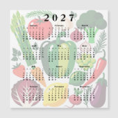 Kalender 2027 Gemüse Magnetkarte (Vorderseite)