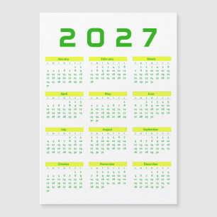 Kalender 2027 magnetkarte