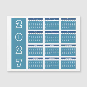 Kalender 2027 magnetkarte