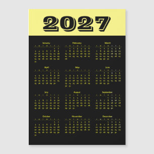 Kalender 2027 magnetkarte