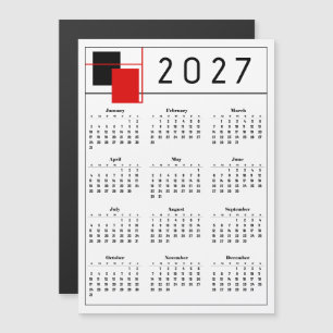 Kalender 2027 magnetkarte