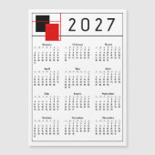Kalender 2027 magnetkarte (Vorderseite)