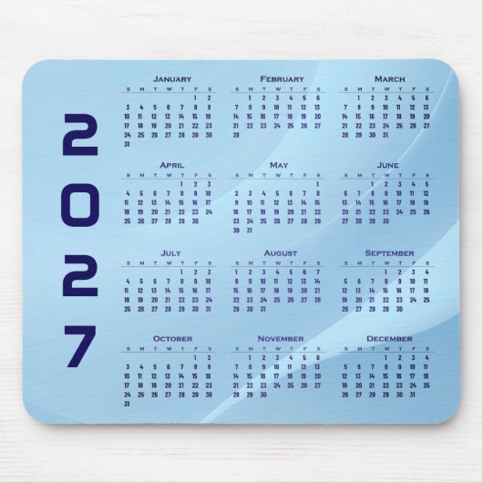 Kalender 2027 mousepad (Vorne)