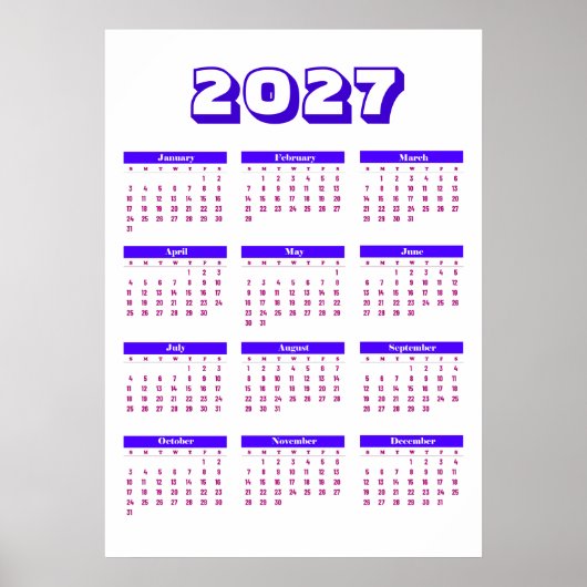 Kalender 2027 poster (Vorne)