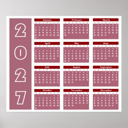Kalender 2027 poster (Vorne)