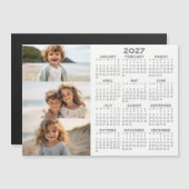Kalender - 3 Fotos - Graues Grundmagazin Magnetkarte (Vorne/Hinten)