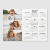 Kalender - 3 Fotos - Graues Grundmagazin Magnetkarte (Vorderseite)