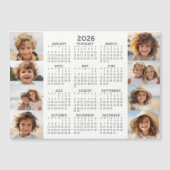 Kalender - 8 Fotos - Basic Grau White Magnet (Vorderseite)