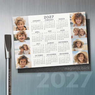 Kalender - 8 Fotos - Basic Grau White Magnet