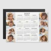 Kalender - 8 Fotos - Basic Grau White Magnet (Vorne/Hinten)