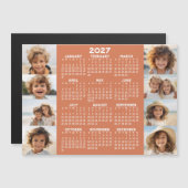 Kalender - 8 Fotos Basic Terra Cotta White Magnet (Vorne/Hinten)