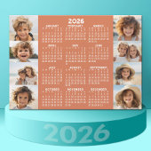 Kalender - 8 Fotos Basic Terra Cotta White Magnet