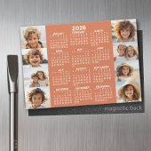 Kalender - 8 Fotos Basic Terra Cotta White Magnet